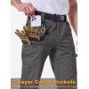 CARWORNIC Men&rsquo;s Stretch Ripstop Tactical Pantalon léger résistant à l&rsquo;eau Flex travail de chargement de randonnée pantalons avec 11 poches (Dark-gray)