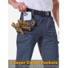 CARWORNIC Men&rsquo;s Stretch Ripstop Tactical Pantalon léger résistant à l&rsquo;eau Flex Work Cargo avec 11 poches (Navy-blue)