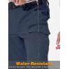 CARWORNIC Men&rsquo;s Stretch Ripstop Tactical Pantalon léger résistant à l&rsquo;eau Flex Work Cargo avec 11 poches (Navy-blue)