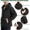 Vestes à capuche tactiques pour hommes CARWORNIC Hiver chaud polaire d&rsquo;hiver en manteau de randonnée extérieure avec poches zippées