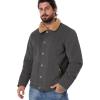 Veste de Cordoue d&rsquo;hiver pour hommes CARWORNIC Manteau de travail en peluche à manches chaudes Pantalon casual Sherpa Trucker (Dark Gray)