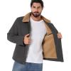 Veste de Cordoue d&rsquo;hiver pour hommes CARWORNIC Manteau de travail en peluche à manches chaudes Pantalon casual Sherpa Trucker (Dark Gray)