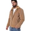 Veste de Cordoue d&rsquo;hiver pour hommes CARWORNIC Manteau de travail en peluche à manches chaudes Casual Sherpa Trucker Coat(Khaki)