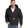 Veste active à capuche d&rsquo;hiver pour homme CARWORNIC avec manteaux de travail en coton doublé chaud (Balck)