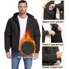 Veste active à capuche d&rsquo;hiver pour homme CARWORNIC avec manteaux de travail en coton doublé chaud (Balck)