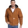 Veste active à capuche d&rsquo;hiver pour hommes CARWORNIC avec manteaux de travail en coton doublé chaud (Brown)
