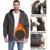 Veste active à capuche d&rsquo;hiver pour homme CARWORNIC avec manteaux de travail en coton doublé chaud (gris foncé)