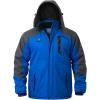 Veste de ski d&rsquo;hiver pour hommes Fleece chaude imperméable en plein air montagne randonnée brise-vent manteau de pluie à capuche (bleu)