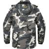 Veste de ski d&rsquo;hiver pour hommes Fleece chaude Imperméable Outdoor Mountain Hiking Windbreaker manteau de pluie à capuche (Camouflage)