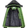 Veste de ski d&rsquo;hiver pour hommes Fleece chaude imperméable en plein air montagne randonnée brise-vent à capuche manteau de pluie de neige(vert)