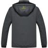Veste de ski d&rsquo;hiver pour hommes Fleece chaude imperméable en plein air montagne randonnée brise-vent manteau de pluie à capuche (Grey)
