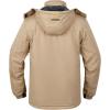 Veste de ski d&rsquo;hiver pour hommes Fleece chaude imperméable en plein air montagne randonnée brise-vent manteau de pluie à capuche (Khaki)