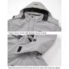 Veste de ski d&rsquo;hiver pour hommes Fleece chaude imperméable Outdoor Mountain Hiking Windbreaker manteau de pluie à capuche (gris clair)