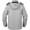 Veste de ski d&rsquo;hiver pour hommes Fleece chaude imperméable Outdoor Mountain Hiking Windbreaker manteau de pluie à capuche (gris clair)