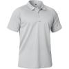 Équipement de remise en feu Hommes Léger Polo tactique Chemises Militaire Randonnée De plein air Sport Golf Manches Courtes T-shirt (gris clair)