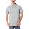 Équipement de remise en feu Hommes Léger Polo tactique Chemises Militaire Randonnée De plein air Sport Golf Manches Courtes T-shirt (gris clair)