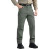 Pantalons tactiques à sec rapide pour hommes Refourner l&rsquo;équipement d&rsquo;été Lightweight Outdoor Hiking Cargo pantalons (Army Green)