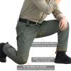 Pantalons tactiques à sec rapide pour hommes Refourner l&rsquo;équipement d&rsquo;été Lightweight Outdoor Hiking Cargo pantalons (Army Green)
