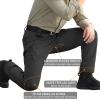 Pantalons tactiques à sec rapide pour hommes ReFire Gear Summer Lightweight Outdoor Hiking Cargo pantalons(Noir)