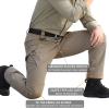 Pantalons tactiques à sec rapide pour hommes Refourner l&rsquo;équipement d&rsquo;été Cargo léger de randonnée extérieure (Khaki)