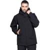 Veste tactique militaire de soft Shell pour hommes à l&rsquo;extérieur Camouflage de chasse en manteau à capuche (noir)