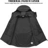 Veste tactique militaire de soft Shell pour hommes à l&rsquo;extérieur Camouflage de chasse en manteau à capuche (noir)