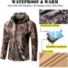 Veste tactique militaire à coque souple pour hommes de l&rsquo;équipement de remise en feu chasse au camouflage d&rsquo;extérieur manteau à capuche (Khaki Camo)
