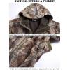 Veste tactique militaire à coque souple pour hommes de l&rsquo;équipement de remise en feu chasse au camouflage d&rsquo;extérieur manteau à capuche (leaf Camo)