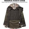 Veste tactique militaire à coque souple pour hommes de l&rsquo;équipement de remise en feu chasse au camouflage d&rsquo;extérieur manteau à capuche (leaf Camo)