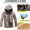 Veste tactique militaire à coque souple pour hommes de l&rsquo;équipement de remise en feu chasse au camouflage d&rsquo;extérieur manteau à capuche (leaf Camo)