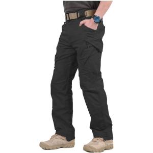 CARWORNIC Gear Men’s Hiking Tactical Pants Lightweight Cotton Outdoor Military Combat Cargo Trousers(Black)