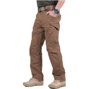 CARWORNIC Gear Men’s Hiking Tactical Pants Lightweight Cotton Outdoor Military Combat Cargo Trousers(Brown)
