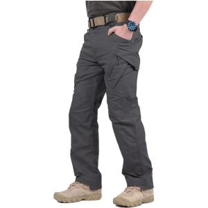 CARWORNIC Gear Men’s Hiking Tactical Pants Lightweight Cotton Outdoor Military Combat Cargo Trousers(Dark Gray)