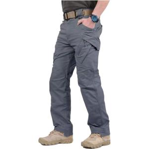 CARWORNIC Gear Men’s Hiking Tactical Pants Lightweight Cotton Outdoor Military Combat Cargo Trousers(Gray)