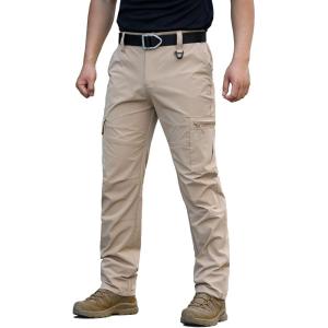 CARWORNIC Men’s Quick Dry Hiking Pants Lightweight Water-Resistant Travel Fishing Outdoor Pants with Zipper Pockets