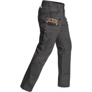 CARWORNIC Men’s Stretch Ripstop Tactical Pants Lightweight Water-Resistant Flex Hiking Cargo Work Pants with 11 Pockets(Black)