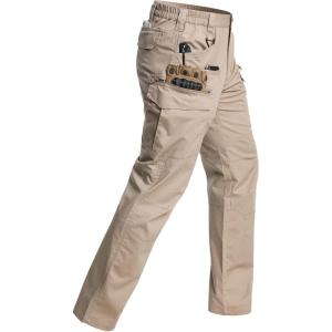 CARWORNIC Men’s Stretch Ripstop Tactical Pants Lightweight Water-Resistant Flex Hiking Cargo Work Pants with 11 Pockets(Khaki)