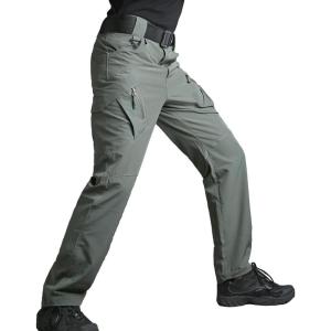 ReFire Gear Men’s Quick Dry Tactical Pants Summer Lightweight Outdoor Hiking Cargo Trousers(Army Green)