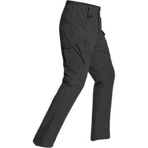 ReFire Gear Men’s Quick Dry Tactical Pants Summer Lightweight Outdoor Hiking Cargo Trousers(Black)