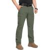 CARWORNIC Pantalon de randonnée tactique rapide à sec pour hommes Flex résistant à l&rsquo;eau Légèreté Pêche extérieure Cargo Pants 9 Poches(Army Green)