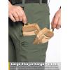 CARWORNIC Pantalon de randonnée tactique rapide à sec pour hommes Flex résistant à l&rsquo;eau Légèreté Pêche extérieure Cargo Pants 9 Poches(Army Green)