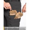 CARWORNIC Pantalon de randonnée tactique rapide à sec pour hommes Flex résistant à l&rsquo;eau Légèreté Pêche extérieure Cargo Pants 9 Poches(Noir)