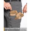 CARWORNIC Pantalon de randonnée tactique rapide à sec pour hommes Flex résistant à l&rsquo;eau Légère pêche extérieure Cargo Pants 9 poches (gris foncé)