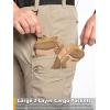 CARWORNIC Pantalon de randonnée tactique rapide à sec pour hommes Flex résistant à l&rsquo;eau Légère pêche extérieure Cargo Pants 9 Poches(Khaki)