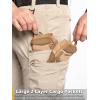 Pantalon de randonnée tactique rapide à sec pour hommes CARWORNIC Flex résistant à l&rsquo;eau Légère pêche extérieure Cargo Pants 9 poches (Kaki léger)