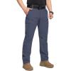 CARWORNIC Pantalon de randonnée tactique rapide à sec pour hommes Flex résistant à l&rsquo;eau Légère pêche extérieure Cargo Pants 9 poches (bleu marine)
