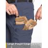 CARWORNIC Pantalon de randonnée tactique rapide à sec pour hommes Flex résistant à l&rsquo;eau Légère pêche extérieure Cargo Pants 9 poches (bleu marine)