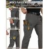 CARWORNIC Men&rsquo;s Ripstop Fleece Lined Tactical Work Pantalons Chaud résistant à l&rsquo;eau Flex Utility Skiing Cargo Pants de randonnée (Dark Grey)