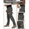 CARWORNIC Men&rsquo;s Ripstop Fleece Lined Tactical Work Pantalons Chaud résistant à l&rsquo;eau Flex Utility Skiing Cargo Pants de randonnée (Dark Grey)