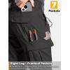 Pantalon de travail tactique extensible pour hommes CARWORNIC Flex Ripstop résistant à l&rsquo;eau EDC Utility Hiking Cargo Pants avec 12 poches (noir)